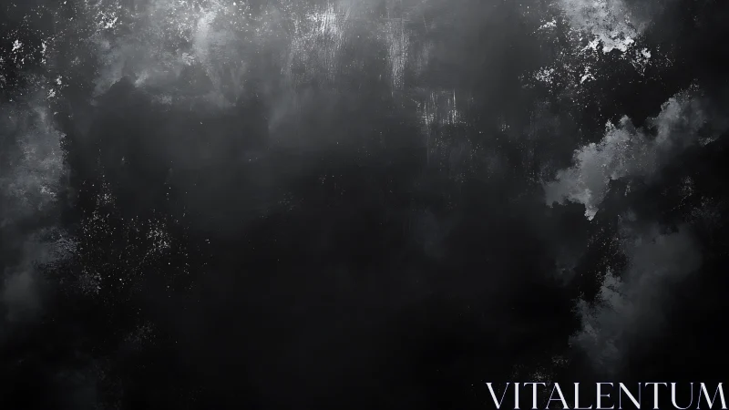 Soft storm of charcoal clouds over a quiet night sky.