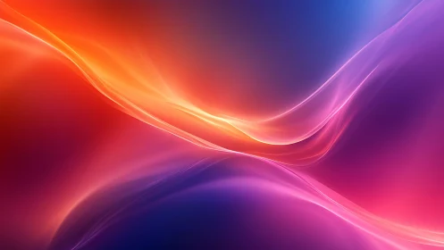 Glowing color waves drift gently through a radiant twilight sky