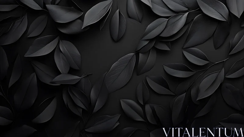 Monochrome leaf forms generate layered low-key patterning