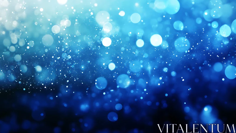 Blue defocused light particles form graded abstract field