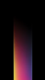 Vertical neon gradient column on deep black field.