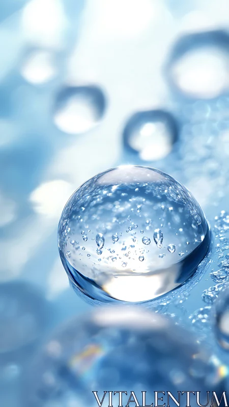 Macro capture of refractive water droplet with bokeh field