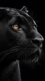Black Panther's Luminous Gaze Against Darkness.