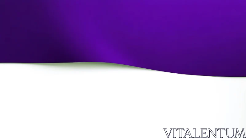Gentle purple wave flows calmly over a bright white space