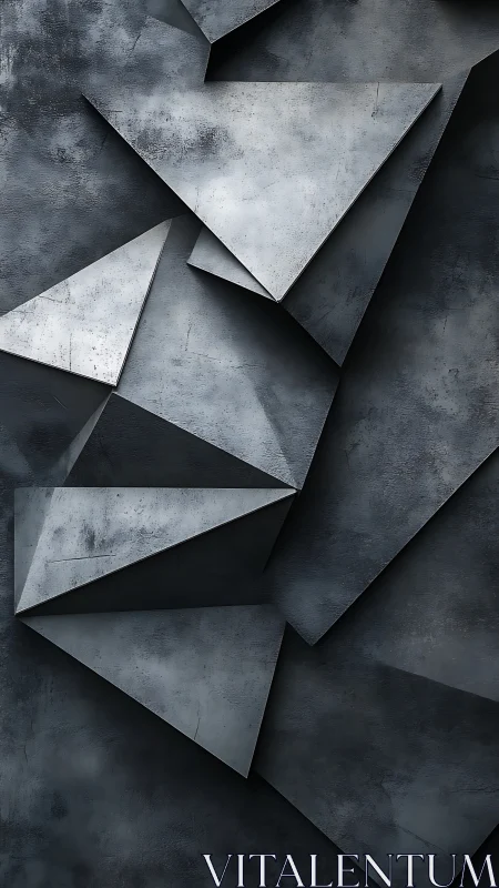 Industrial metal triangles unfold in calm geometric rhythm