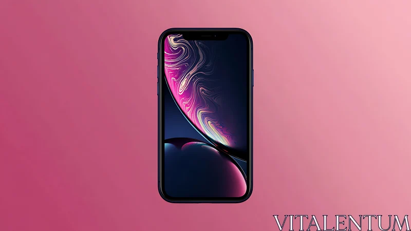 Stunning Smartphone with Vibrant Neon Wallpaper Design