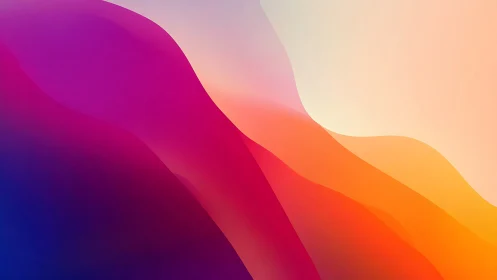 Gentle color waves flow in a warm, uplifting abstract scene