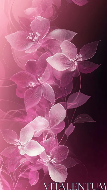 Luminous Pink Petals Dancing in Elegant Harmony.