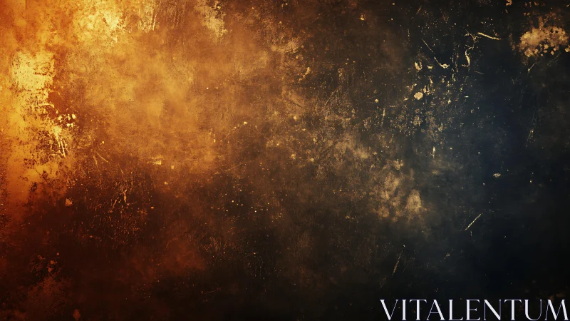 Grunge Abstract Texture with Warm Orange and Dark Tones.