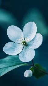 Luminous Silk Petals Dance in Teal Reverie.