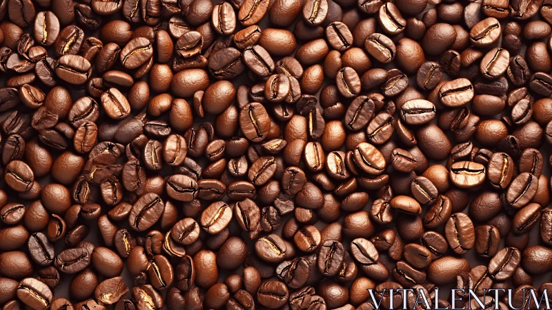 Rich roasted coffee beans in a cozy, aromatic close up.