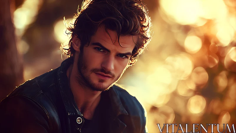 Backlit portrait study with high-bokeh autumn luminance field.