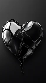 Shattered Heart: A Liquid Crystal Breaking Apart.