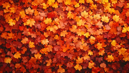 Layered autumn foliage pattern with warm tonal gradients.