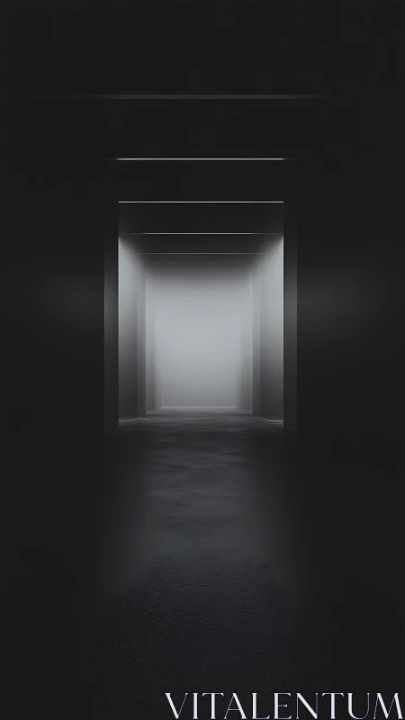 Recessed Portal with Graduated Luminous Interior Geometry.