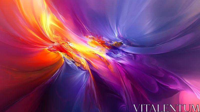 Vivid cosmic energy erupts in swirling neon nebula light