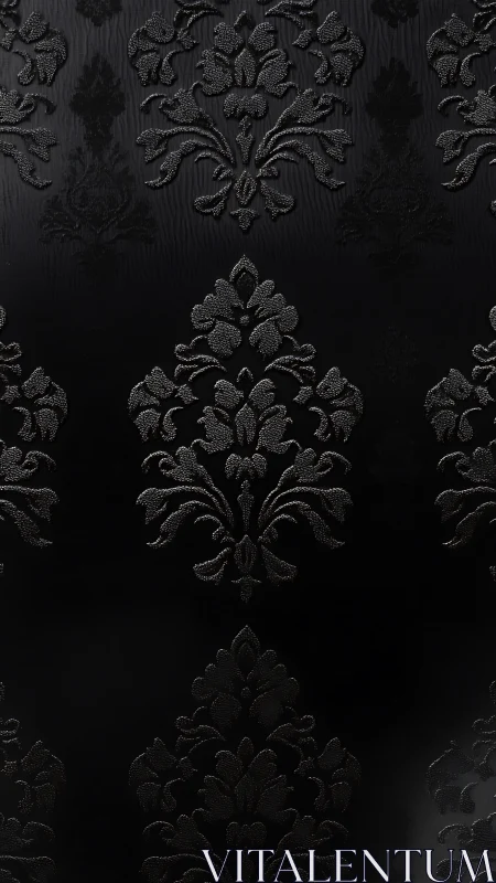 Velvet night damask blooms with quiet baroque swagger.