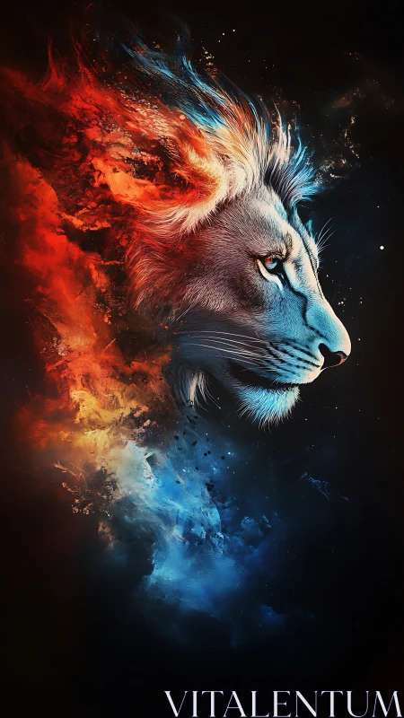 Bipolar spectral lion profile in red blue nebular dispersion