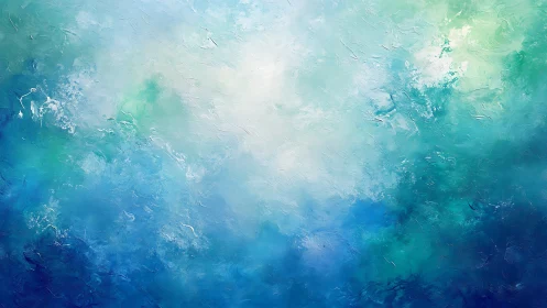 Abstract aqua gradient field renders atmospheric depth and motion
