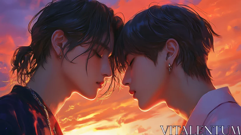 Twin Souls Ignite: Luminous Convergence at Golden Hour.