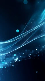 Starlit blue currents drift through a midnight digital cosmos.