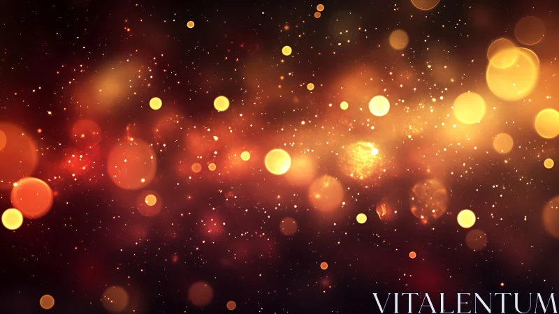 Photorealistic bokeh field with warm defocused light orbs.