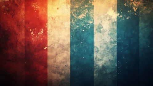 Weathered color bands drift like aging flags in fading light