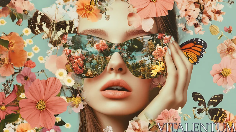 Dreamy floral sunglasses invite a gentle escape into nature