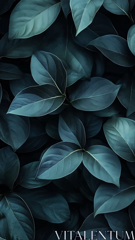 Overlapping dark green foliage in uniform close-up view.
