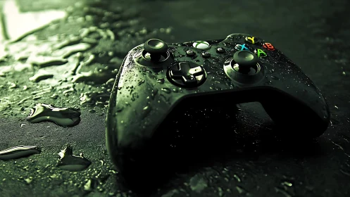 Water-Resistant Gaming Controller Glistens Under Dramatic Lighting