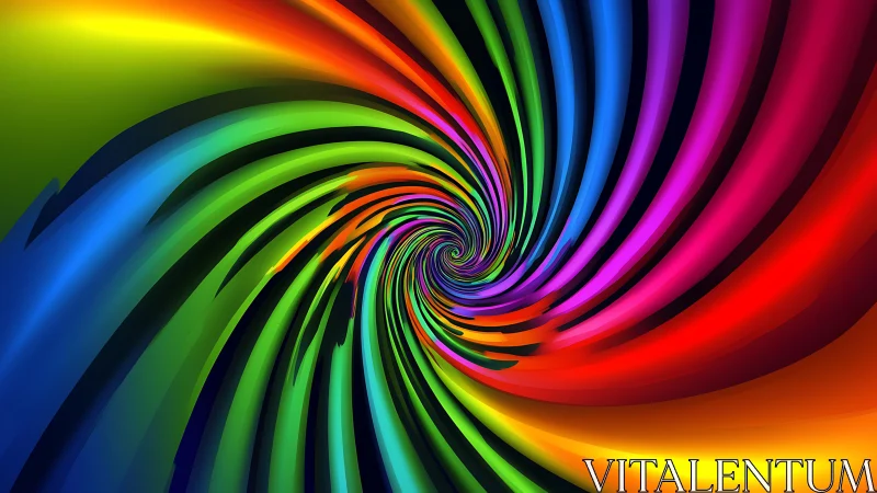 Chromatic vortex carousel swirling through neon dusk.