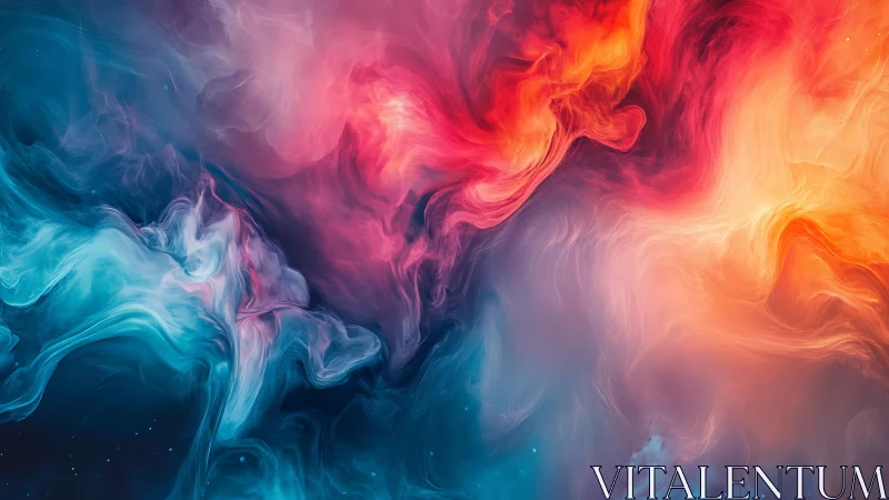 Chromatic fluid nebula simulation with turbulent gradient flows.