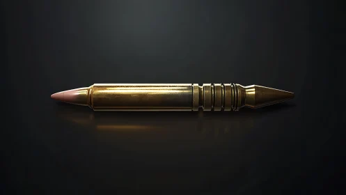 Sleek golden bullet becomes futuristic artifact of tension