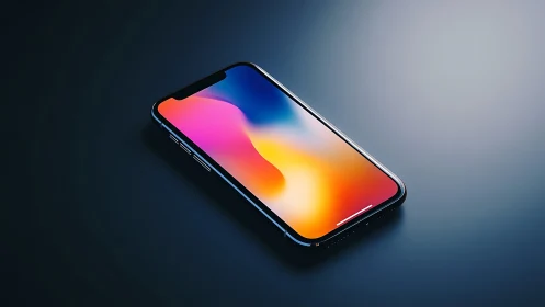 Smartphone Dreams Flow: Liquid Colors Dance Across Glass