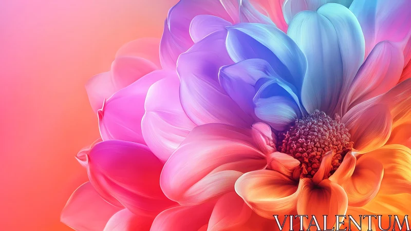 Gradient Flower with Radiant Color Transitions.
