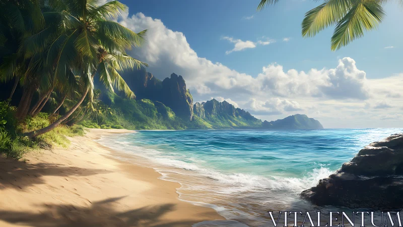 Tropical Paradise: Where Mountains Meet the Sea.