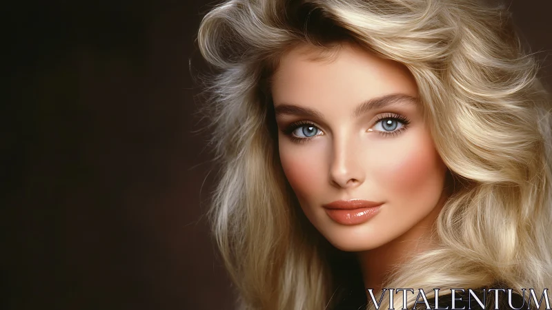 Radiant blonde portrait with softly diffused studio lighting.