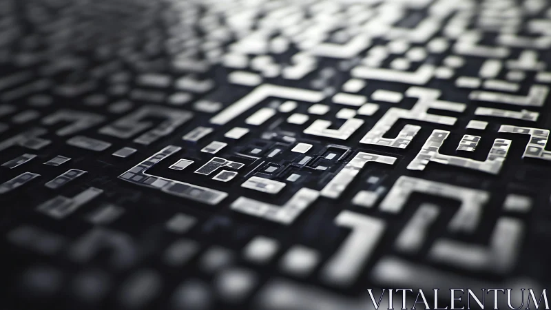 Chromed labyrinthine circuitry in shallow digital focus.