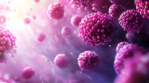 3D microcellular spheres in luminous biomedical simulation.