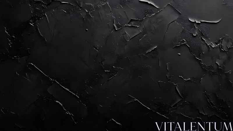 Textured black abstract surface with layered rough strokes.