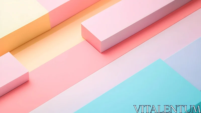 Soft pastel stripes and blocks in soothing geometric play.
