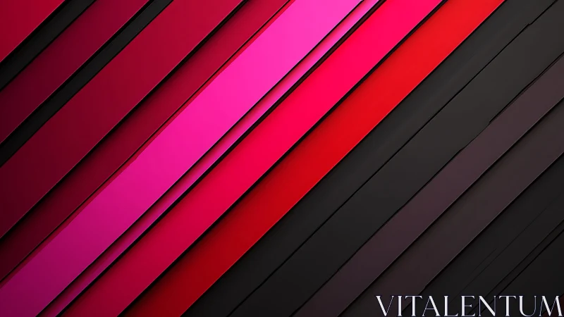 Bold diagonal geometric lines in vibrant red and pink abstract style.