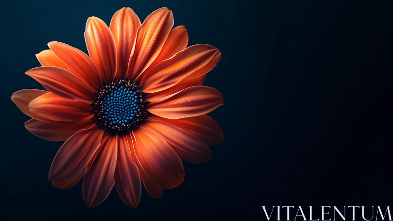 Radiant Red Bloom Against Twilight Skies.