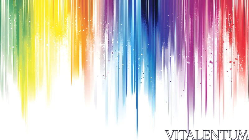 Vertical rainbow drips cascading in vivid digital abstraction.