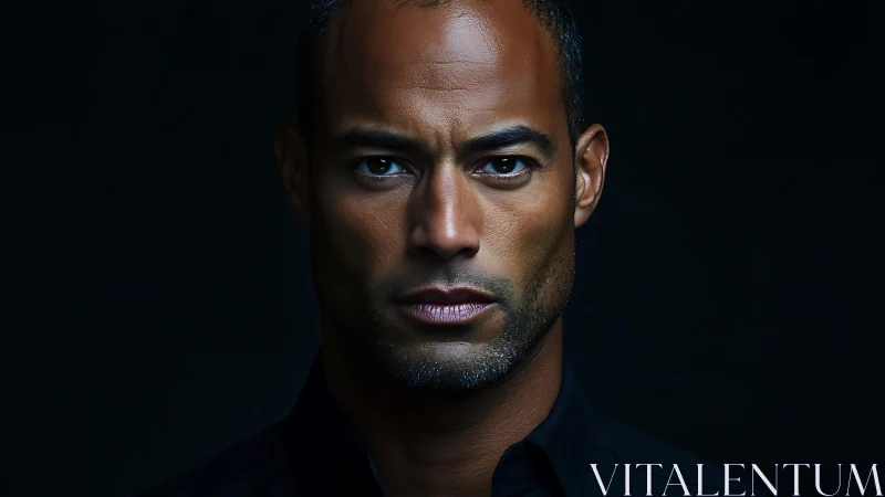 Calm, steady portrait of a strong, quietly focused man.