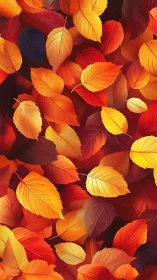 Golden autumn leaves glow softly in a warm seasonal swirl
