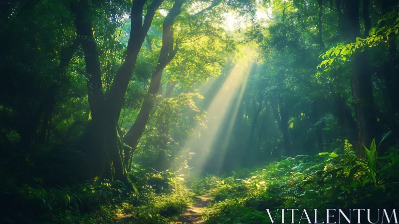 Forest Path with Canopy Light