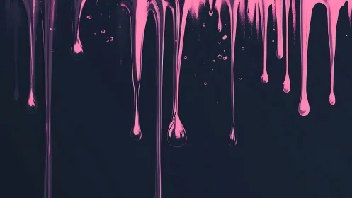 Neon syrup drips slowly rewrite the midnight sky above