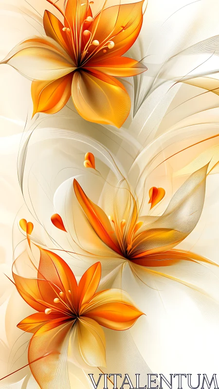 Golden Blooms Dancing in Cream: A Symphony of Warm Light.