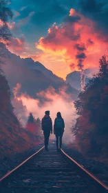 Two Souls on Rails Through Burning Skies.